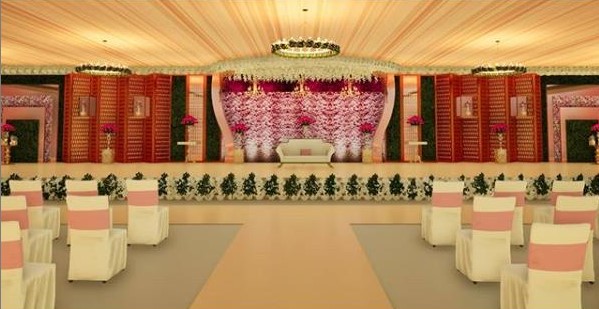 traditional wedding stage decoration