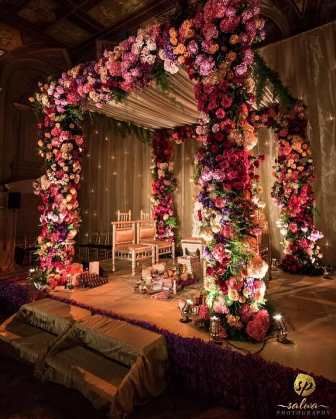 flower wedding stage decoration	
