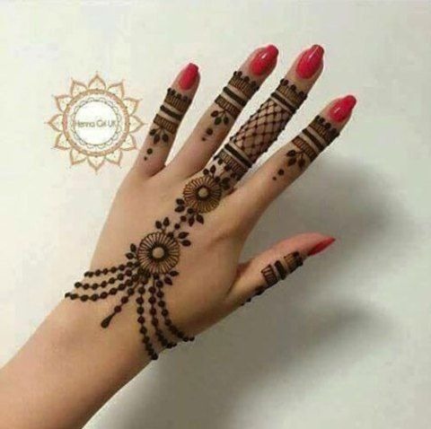 ring-chain mehndi  design