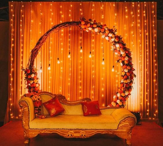 Simple wedding stage decoration