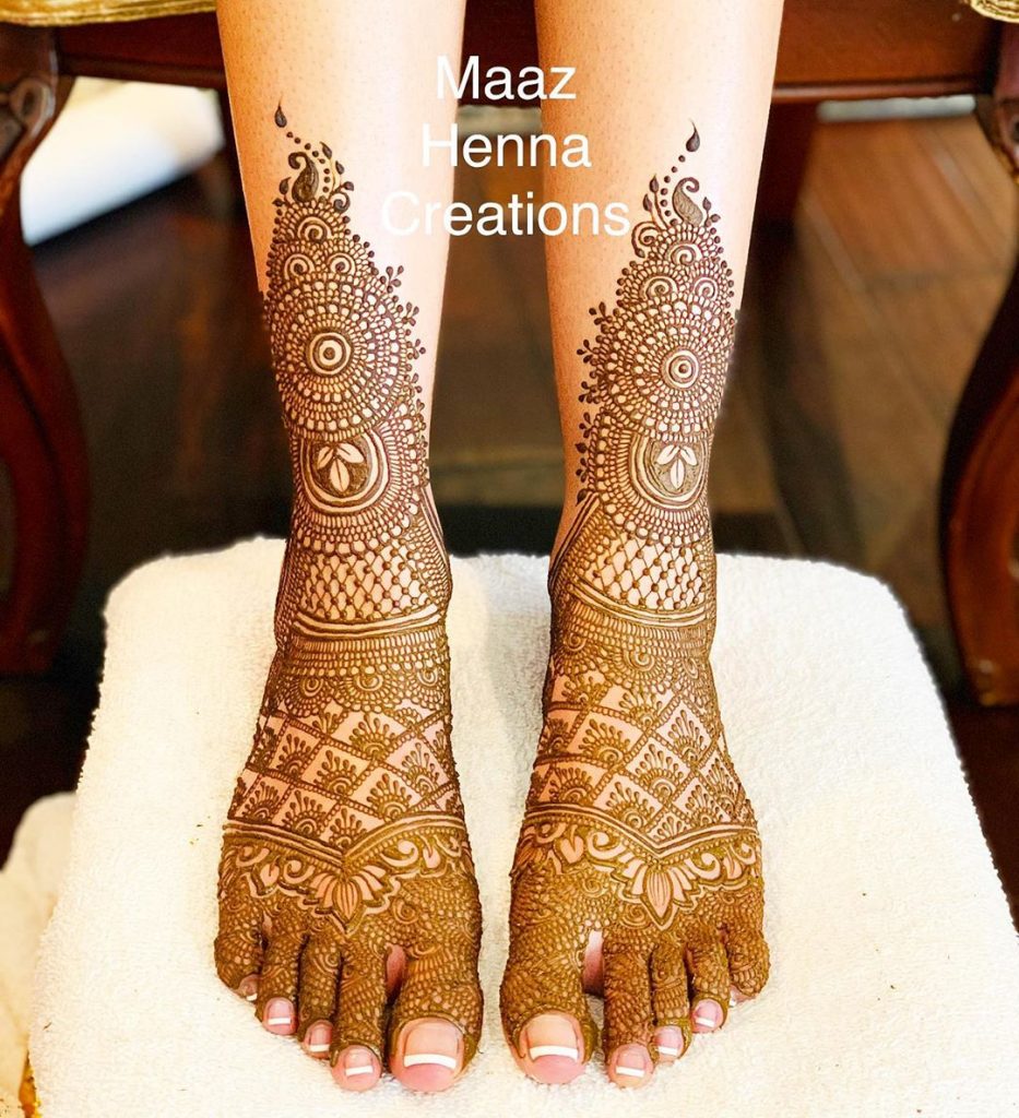 Bridal leg mehndi ideas