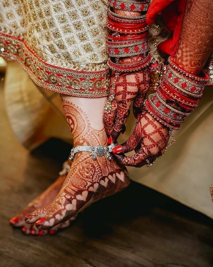 Bridal mehndi art