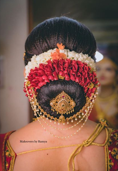 Bridal Buns For South Indian Brides  Pelli Poola Jada