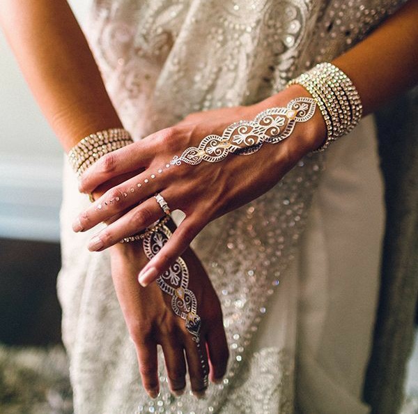 white henna mehndi