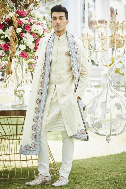 pastel sherwani for groom