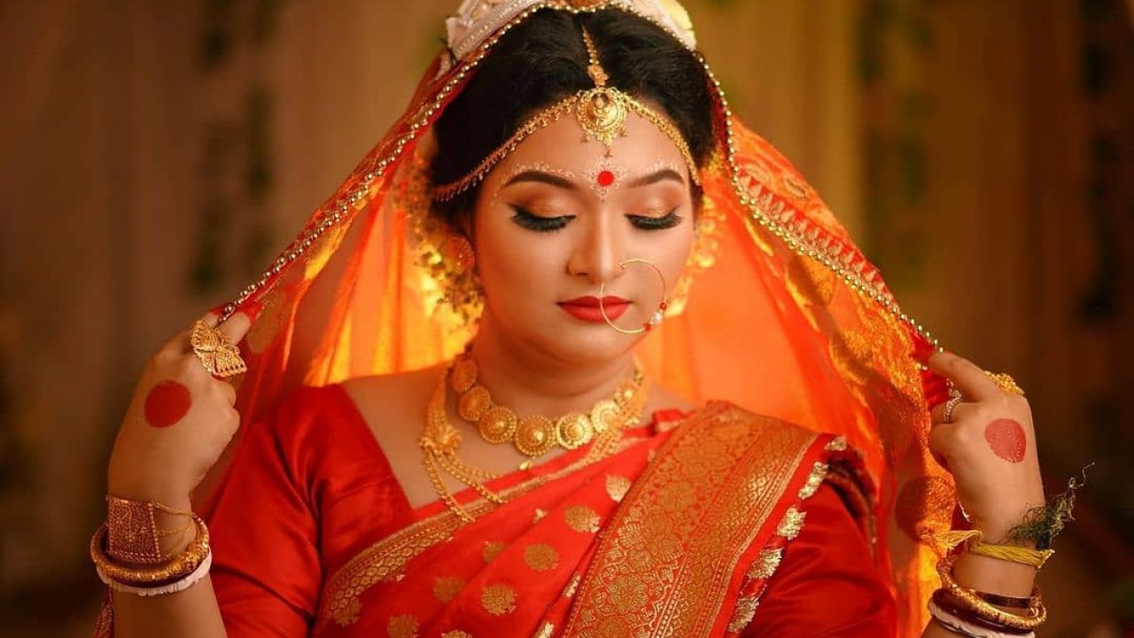 bengali wedding bridal saree