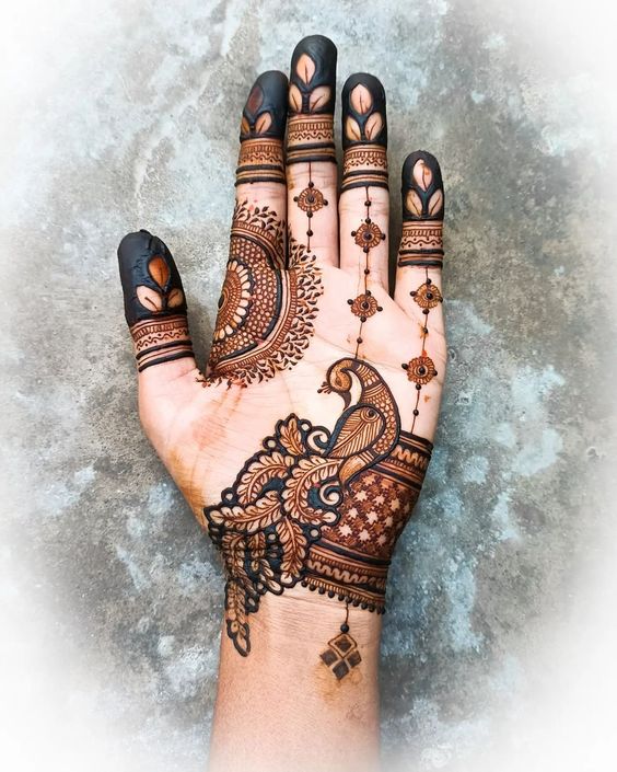 unique mehendi design for teej