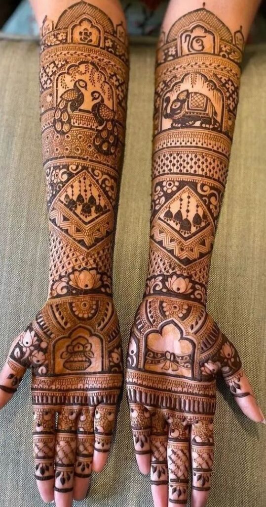 traditional mehendi design for teej