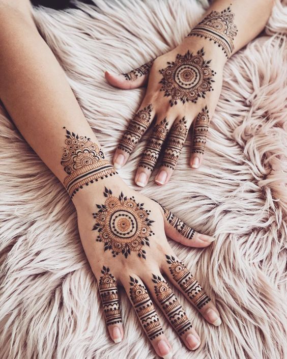 mandala hand mehendi design